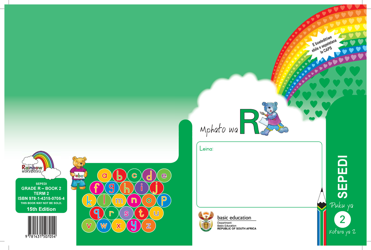 Sepedi Grade R Book 2 - Term 2 Activities and Exercises - Studocu