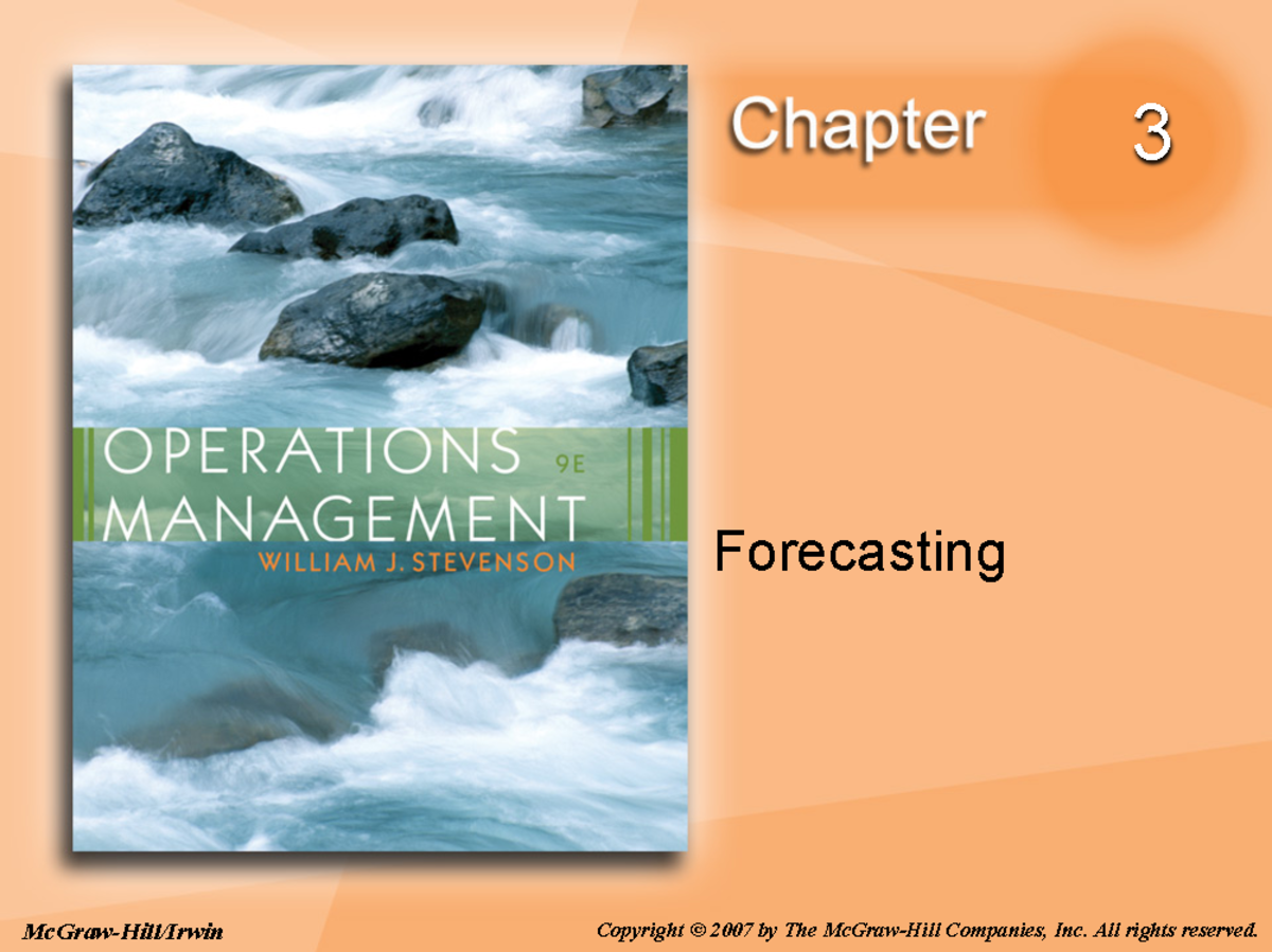 Ch03 ppt - Operations Management: Forecasting Techniques Overview - Studocu