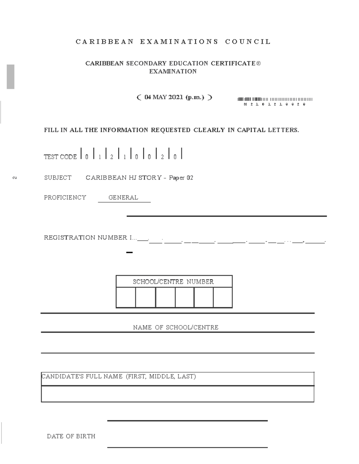 CSEC-CXC-Caribbean-History-Paper-02-2021-Exam-Notes - Studocu