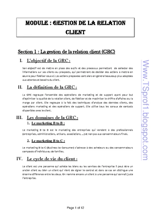 Résumé sur le Management de la Force de Vente - Final 022021 - Studocu