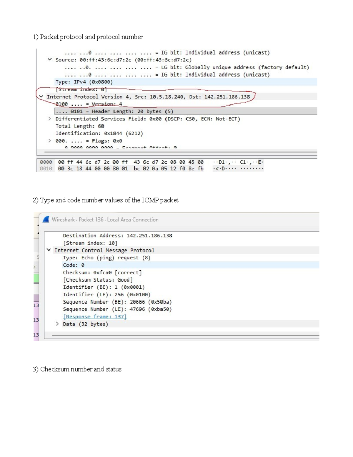 Written assignment unit 5 - CS 4404 - Packet protocol and protocol ...