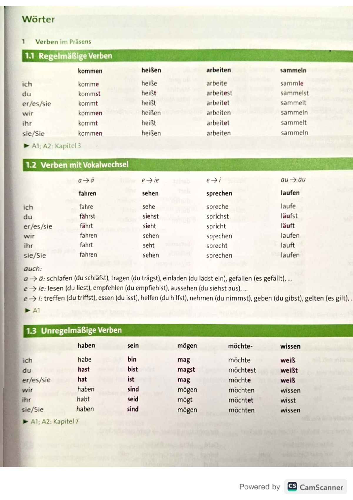 A1 A2 Deutsch Grammatik: Verben, Artikel und Satzstruktur Übersicht