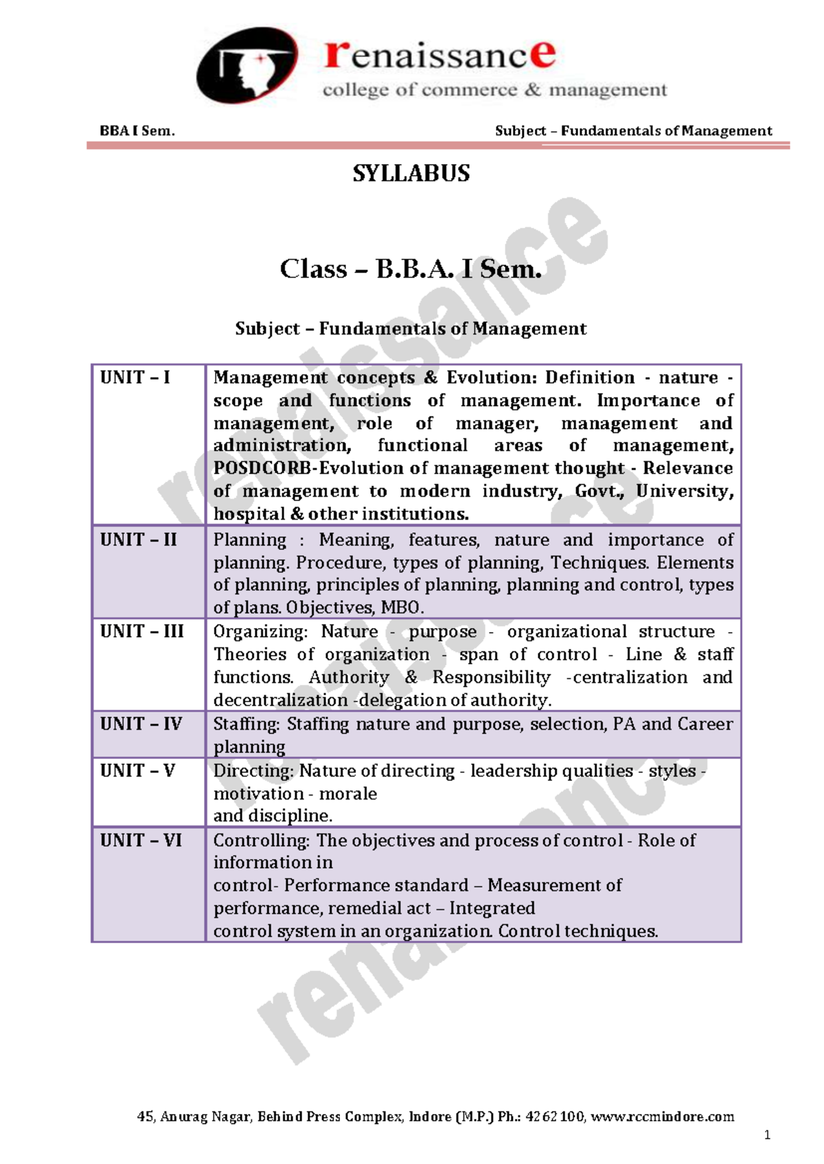 BBA I Sem. Final Exam Notes on Fundamentals of Management - Studocu