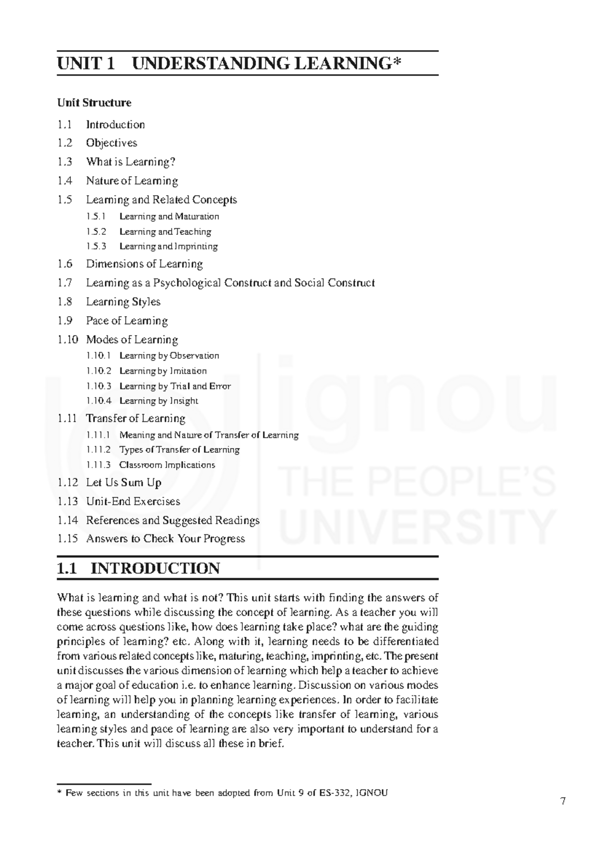 Unit 1: Understanding Learner and Learning Concepts - Studocu