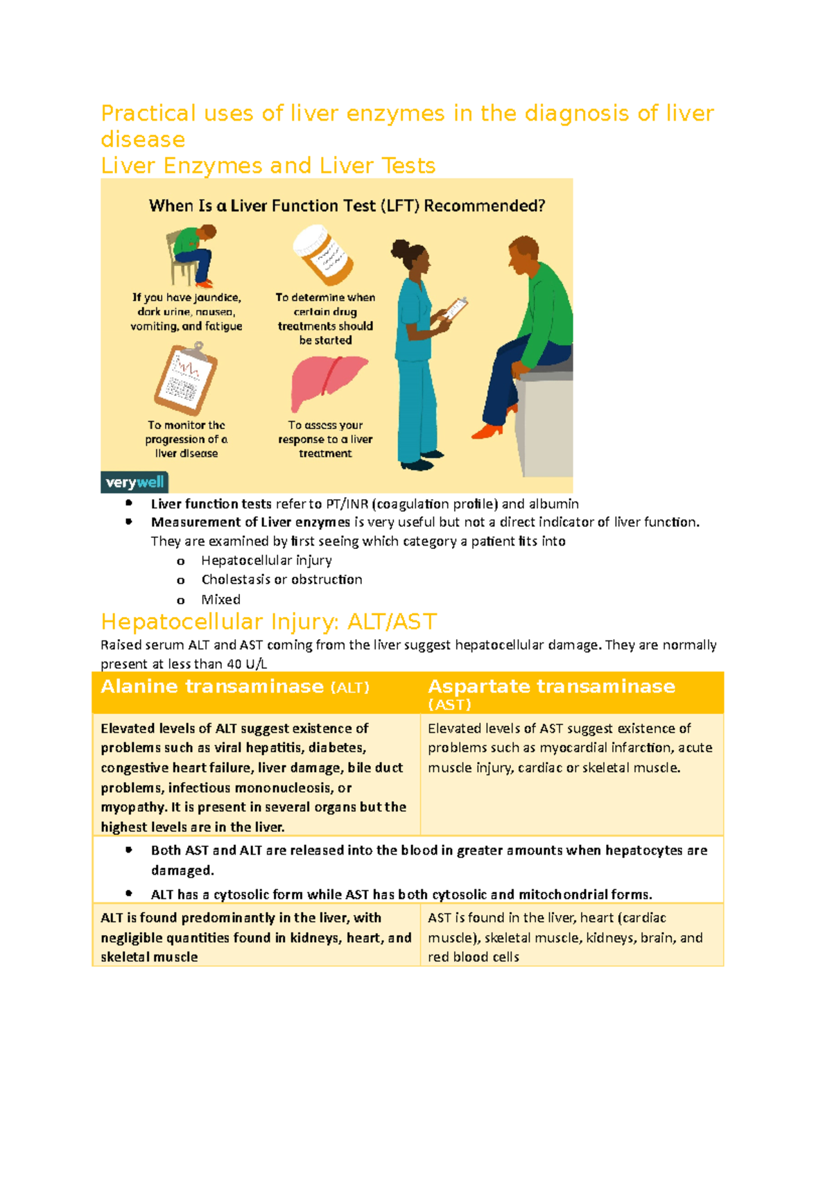 Practical Uses of Liver Enzymes in the diagnosis of liver disease ...