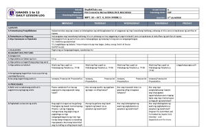 DLL English 5 Q3 W5 - summarizing - GRADES 1 to 12 DAILY LESSON LOG ...