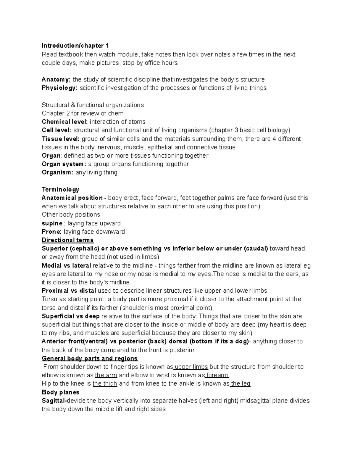 Anatomy and Physiology Review: Chapter 2 & 3 Insights (ANP-3) - Studocu