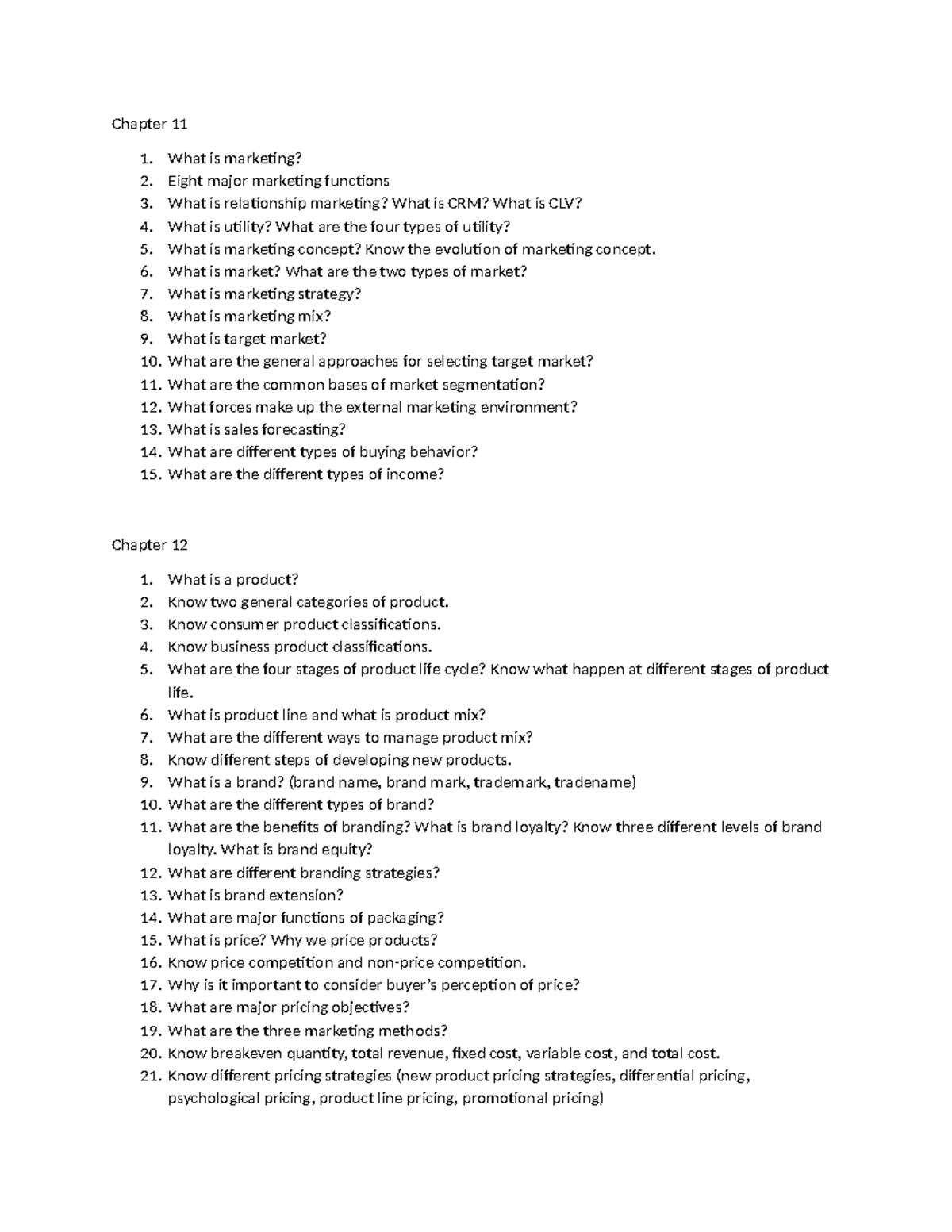 Marketing Concepts and Strategies - Chapter 11-13 Overview - Chapter 11 ...