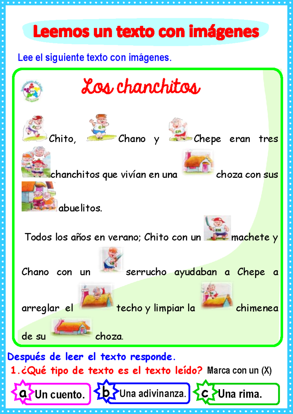 Leemos los chanchitos: Actividades de lectura y comprensión - Studocu