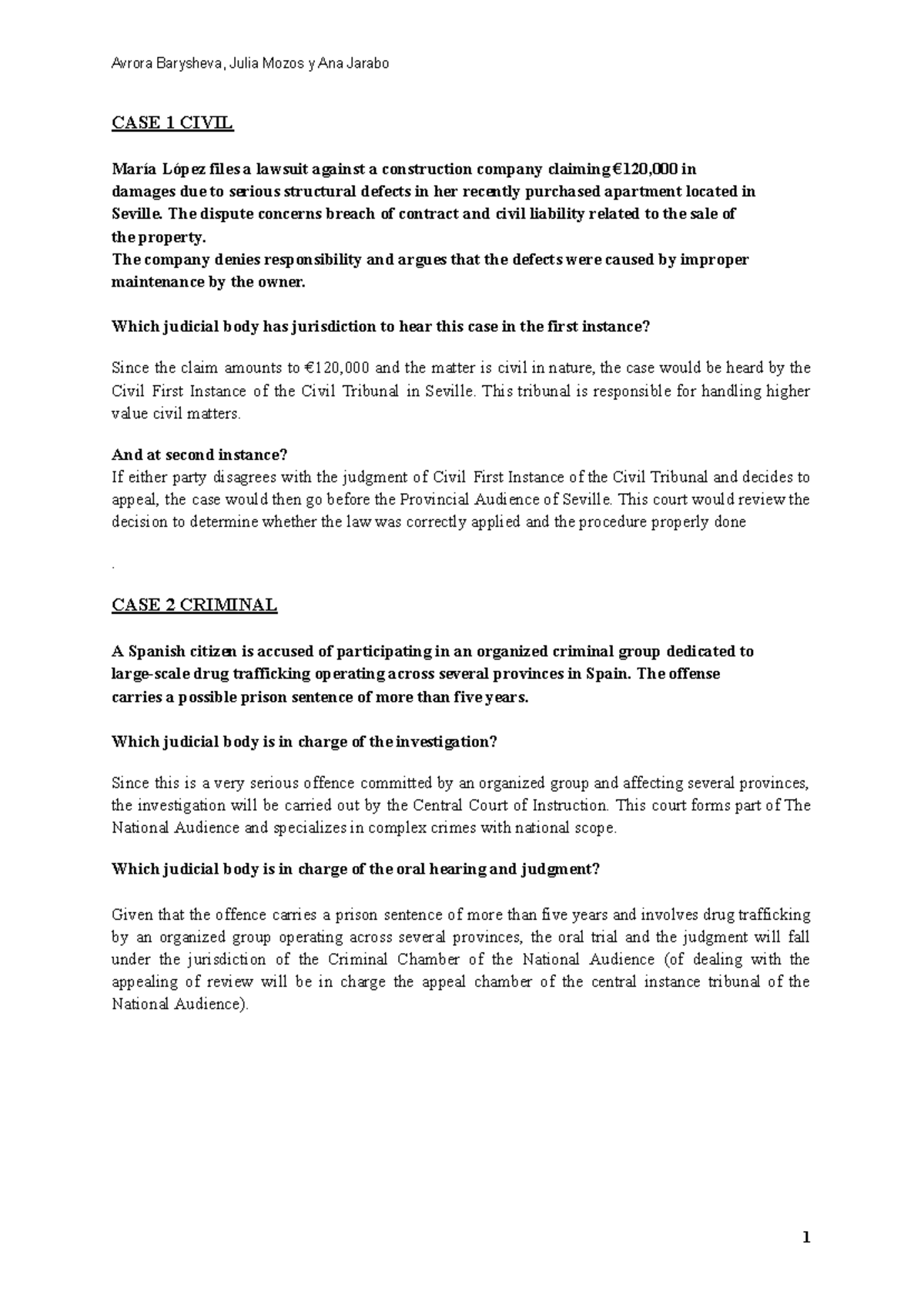Case Study 3 - Civil and Criminal Jurisdiction Analysis - Studocu