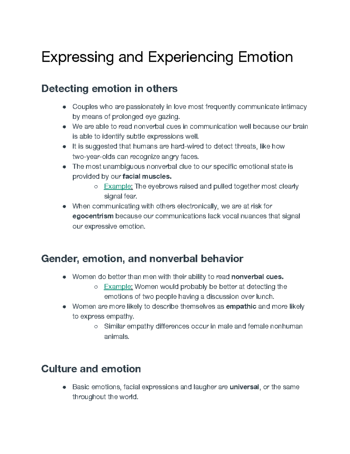 Chapter Notes: Expressing and Experiencing Emotion in Communication ...