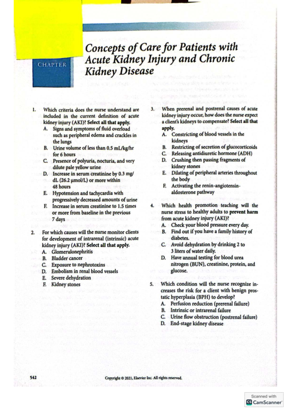 AKI & CKD Practice Questions: Understanding Acute Kidney Injury ...