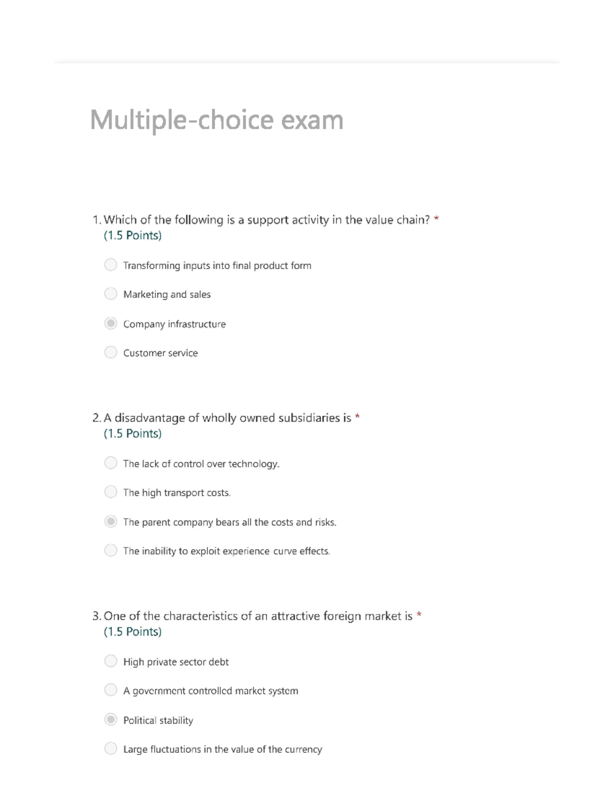 SM Final Exam Multiple Choice Questions - sfbss - Studocu