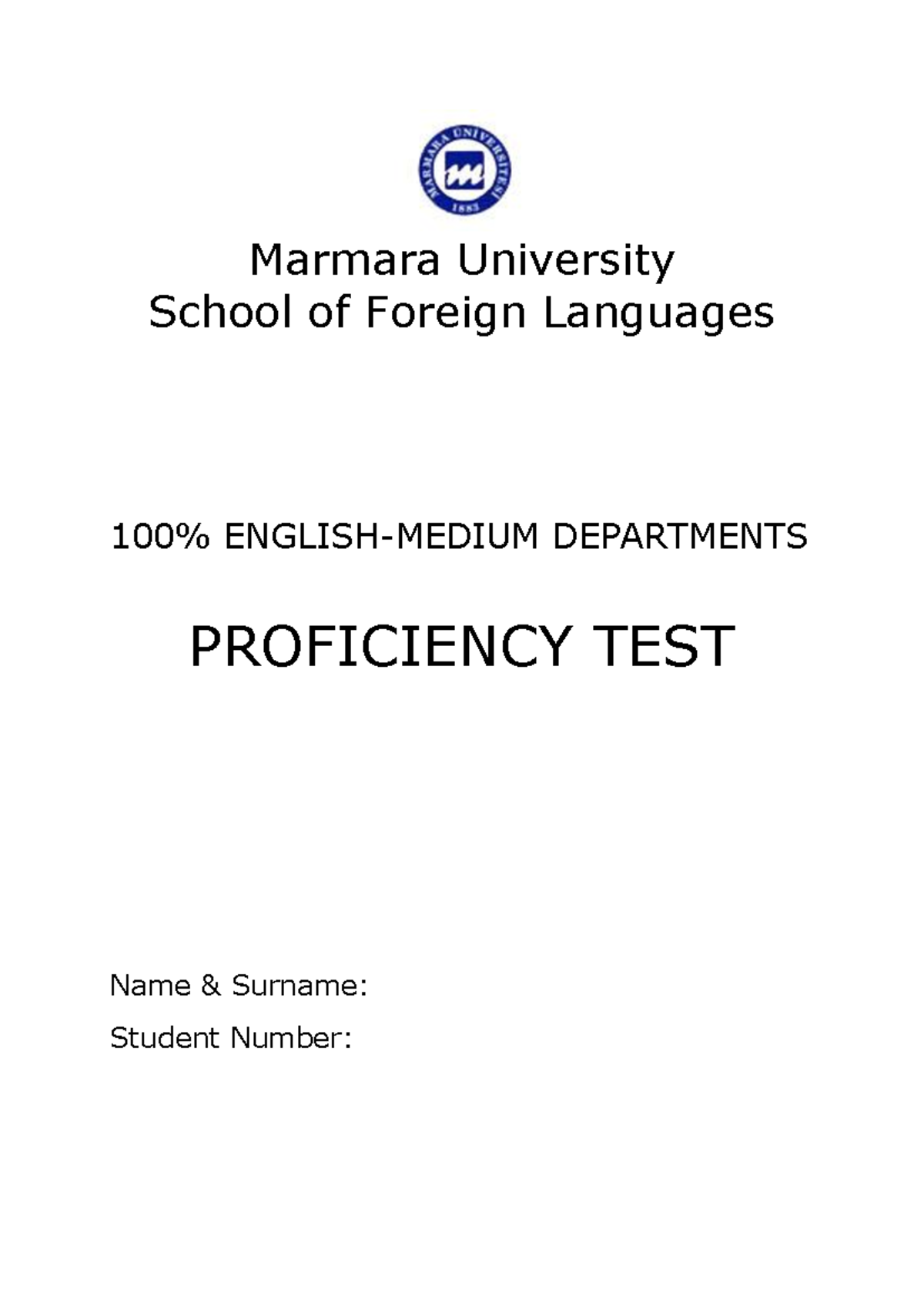 Proficiency Test Sample Exam for Foreign Languages 100 Points - Studocu