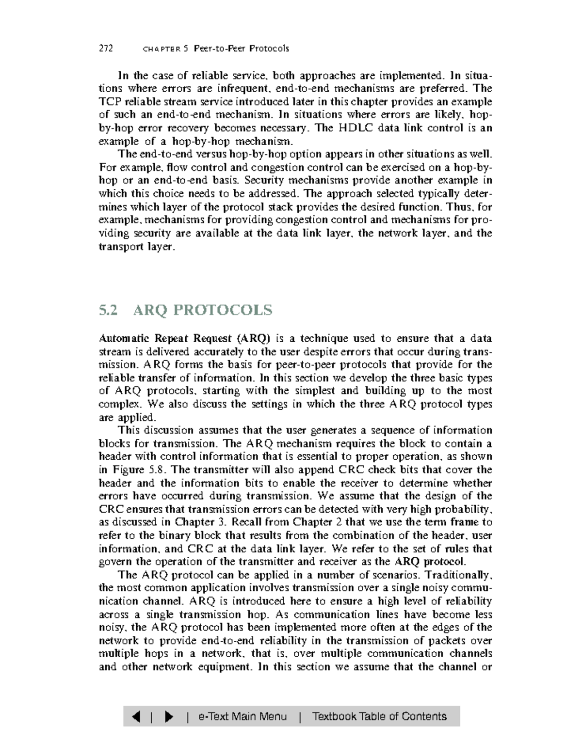 272 CHAPTER 5: Protocols and ARQ Mechanisms Overview - Studocu