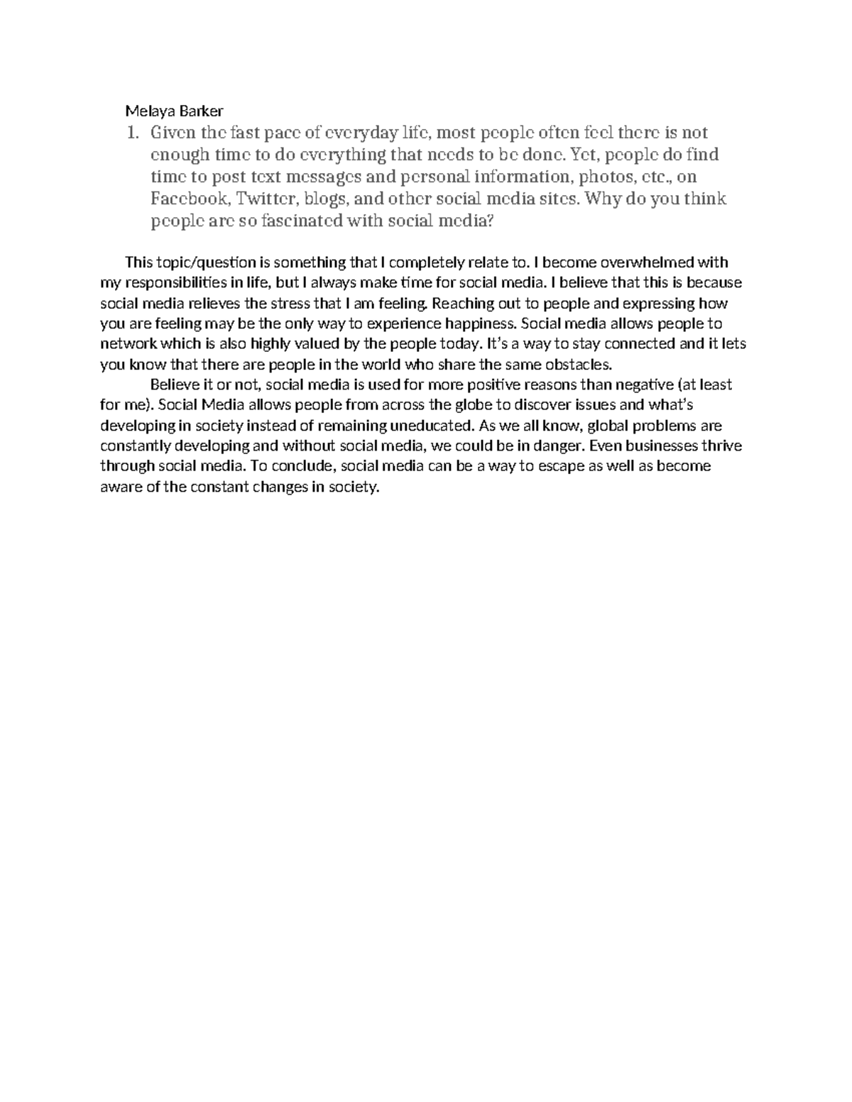 E-Business Assignment: The Impact of Social Media on Society - Studocu
