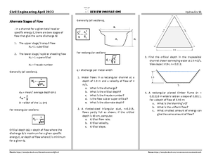 Hyd 2 - hydraulics notes - Review Innovations CE Review for April 2023 ...