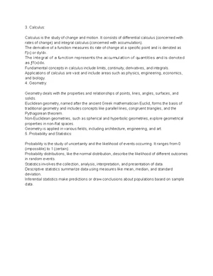 Math - Study Notes, Assignments & Exams - Studocu