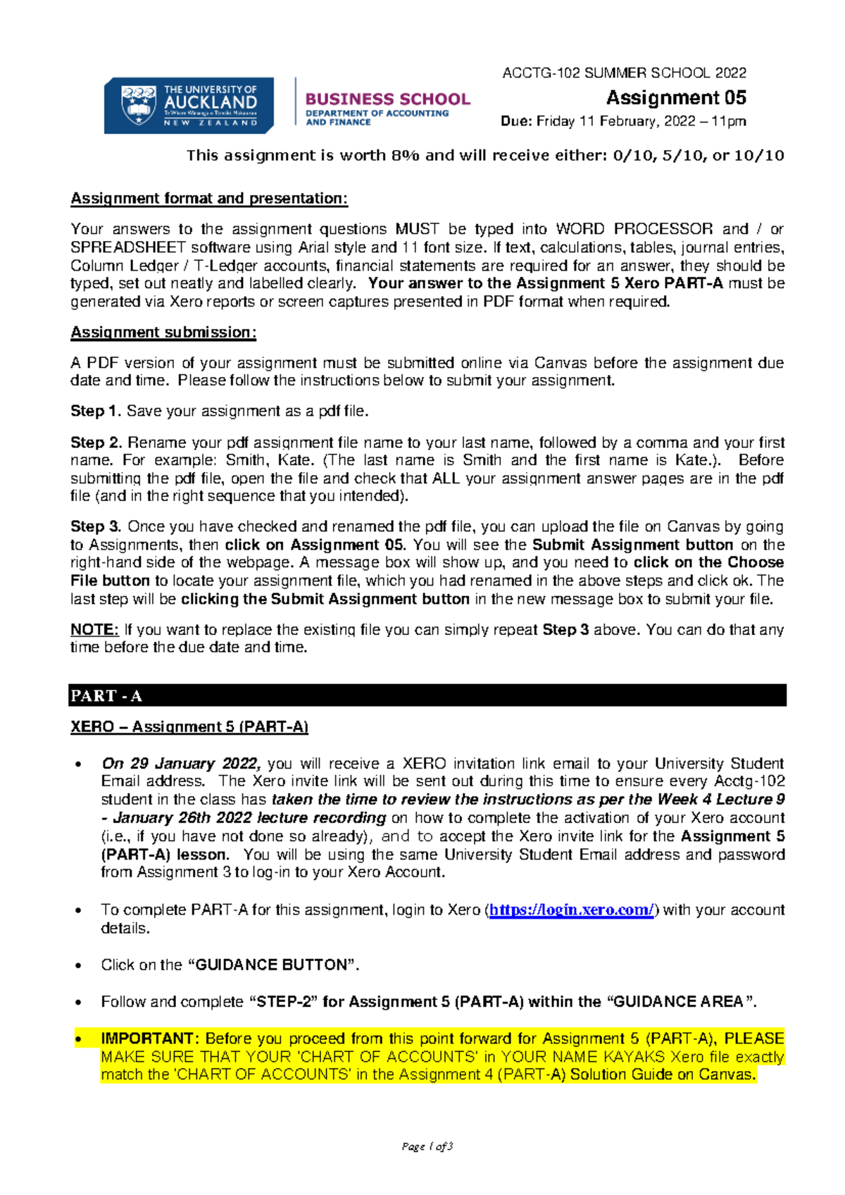 Assignment 5 - Question Set - ACCTG-102 SUMMER SCHOOL 2022 Assignment ...
