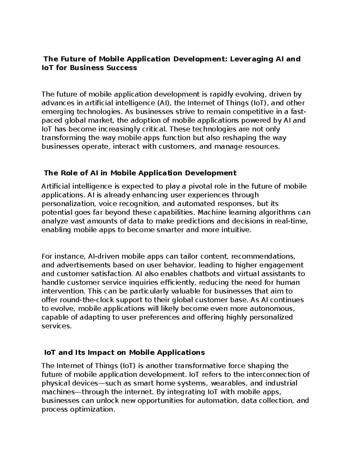 Learning Journal Unit 1 - The Future of Mobile Application Development ...