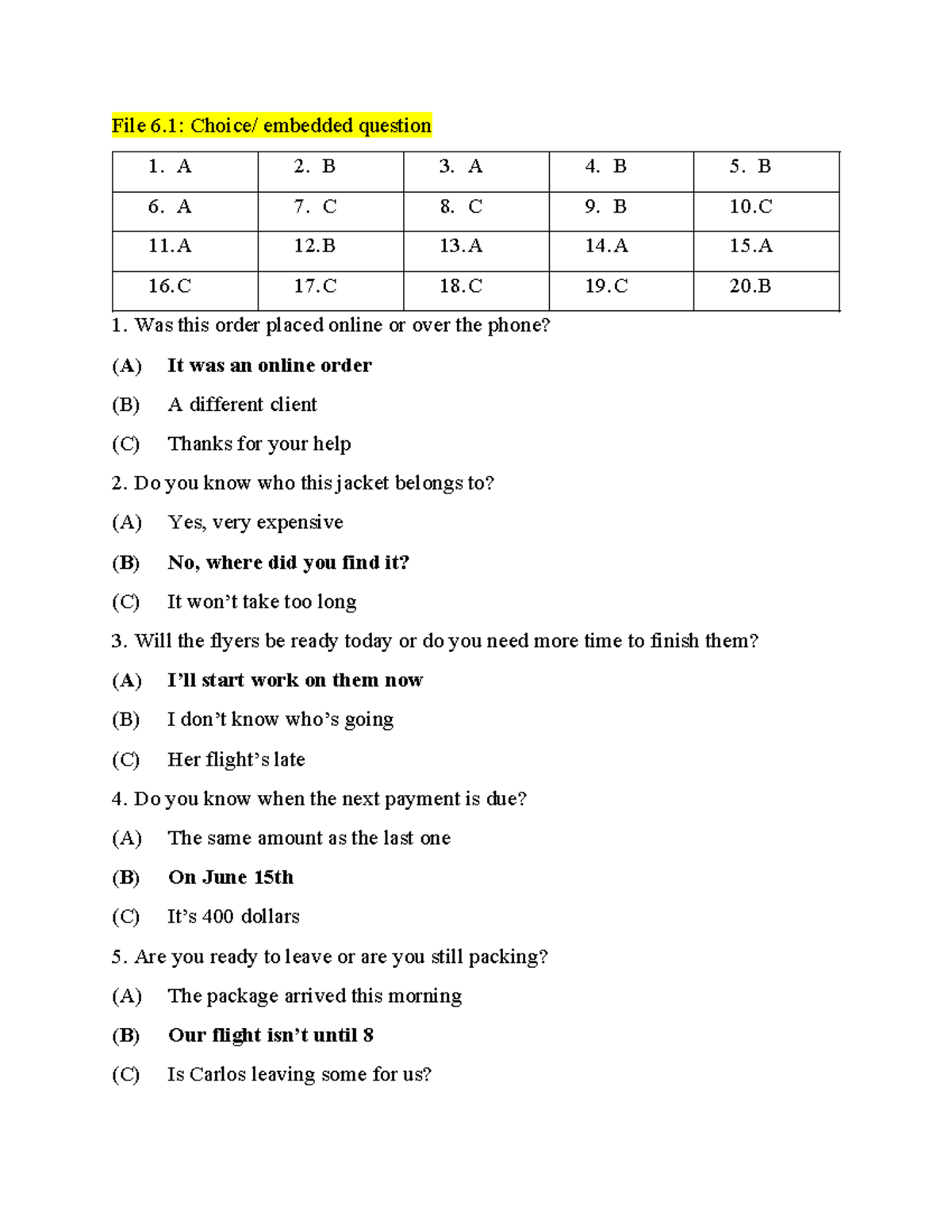 KEY Lecture - SHS 6.1: Embedded Questions Answers - Studocu