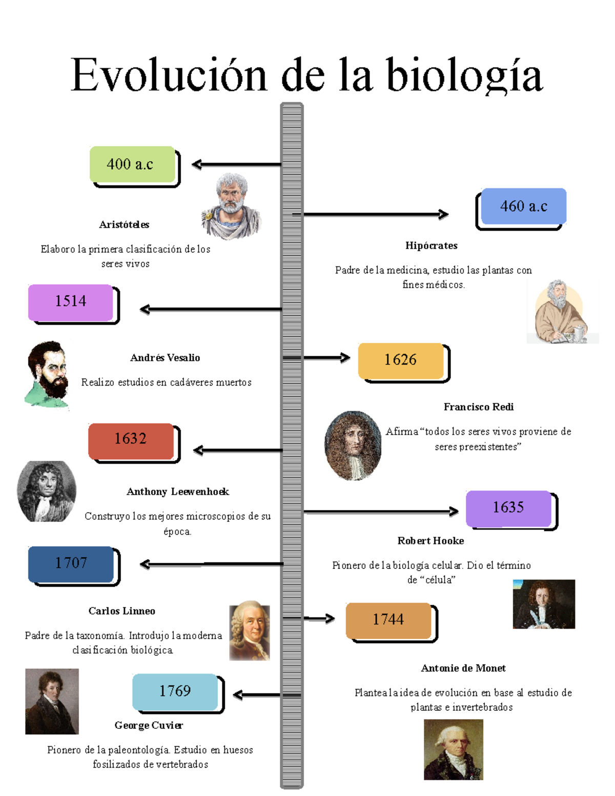 Evolución de la Biología: Línea del Tiempo Histórica 1514-1959 - Studocu