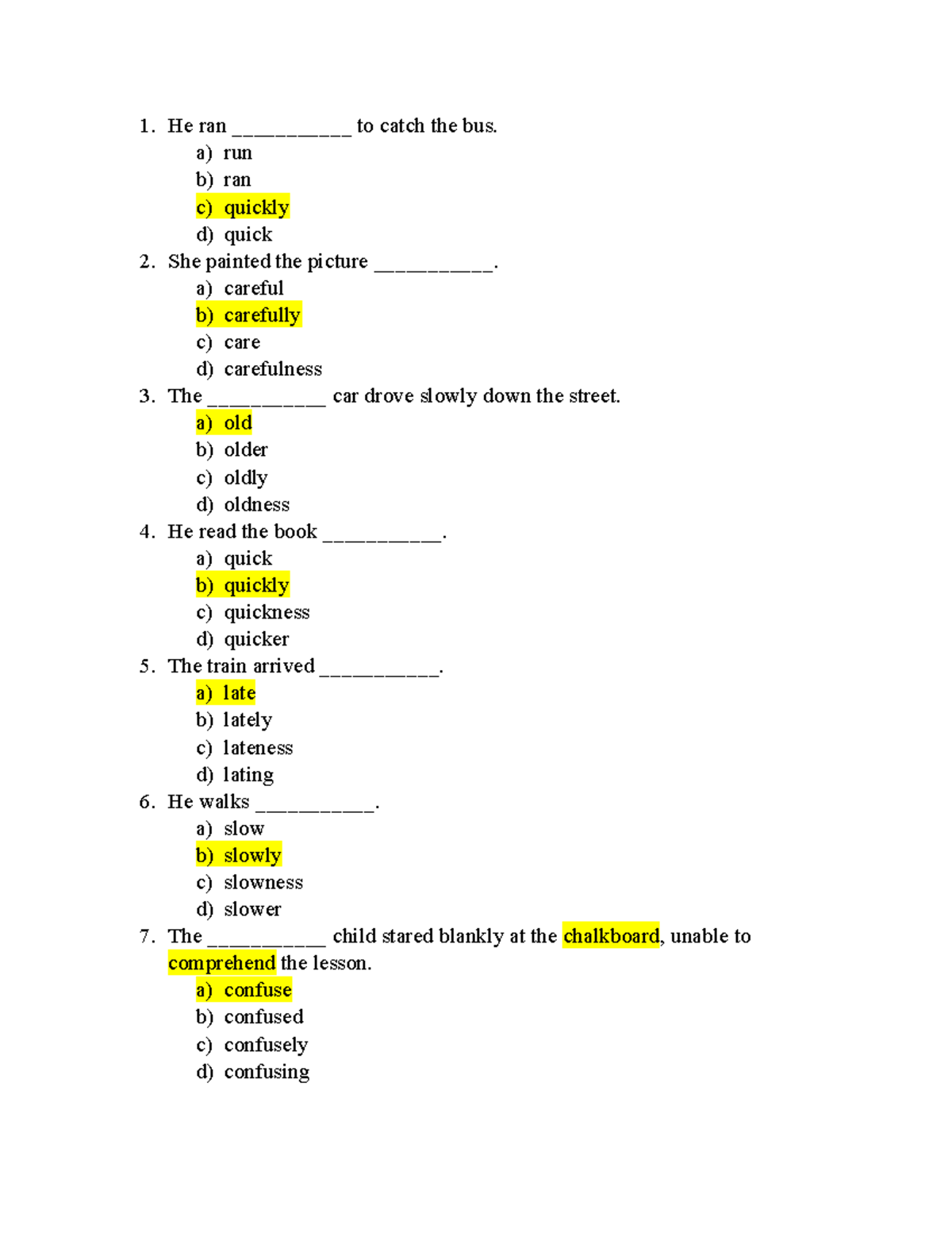 21 ADV+ADJ Questions - Essay Notes - Studocu