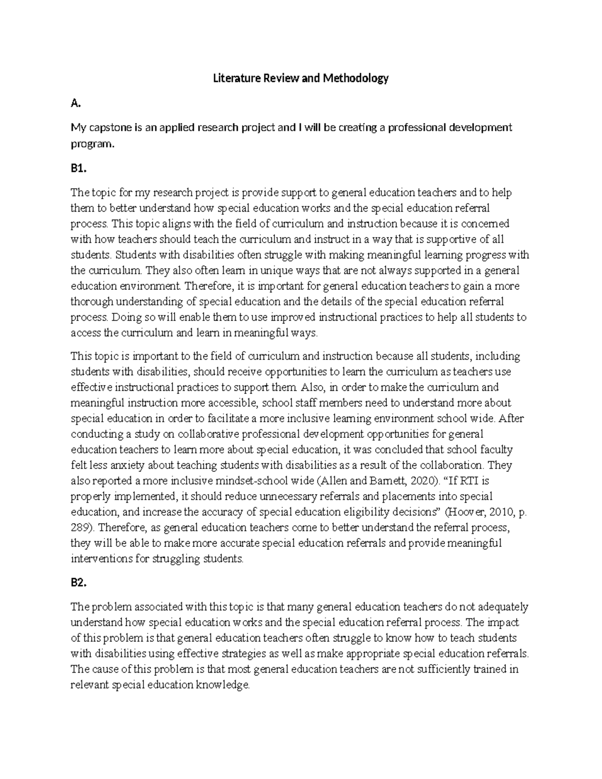 Professional Development Program for General Ed Teachers on SPED ...