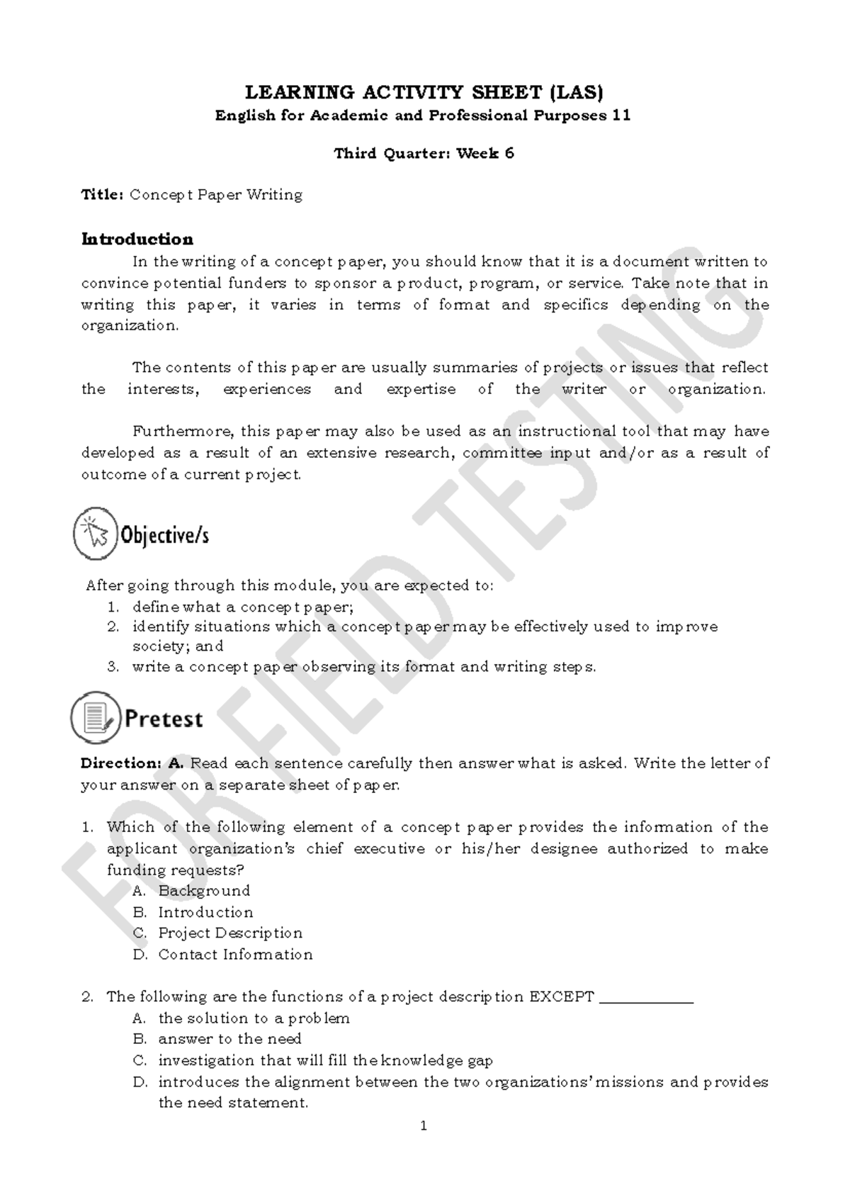EAPP Q3 WEEK 6 - learning materials - LEARNING ACTIVITY SHEET (LAS ...
