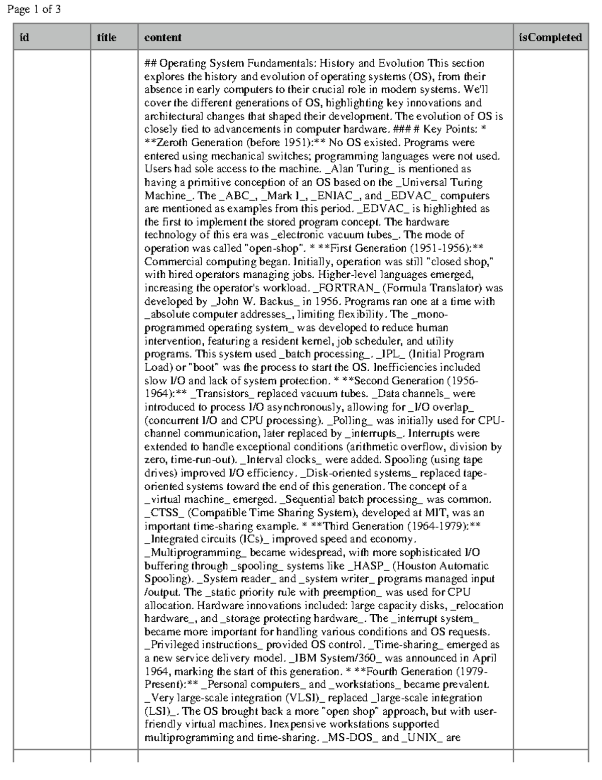 Operating System Fundamentals: History & Evolution (CIT211) - Studocu