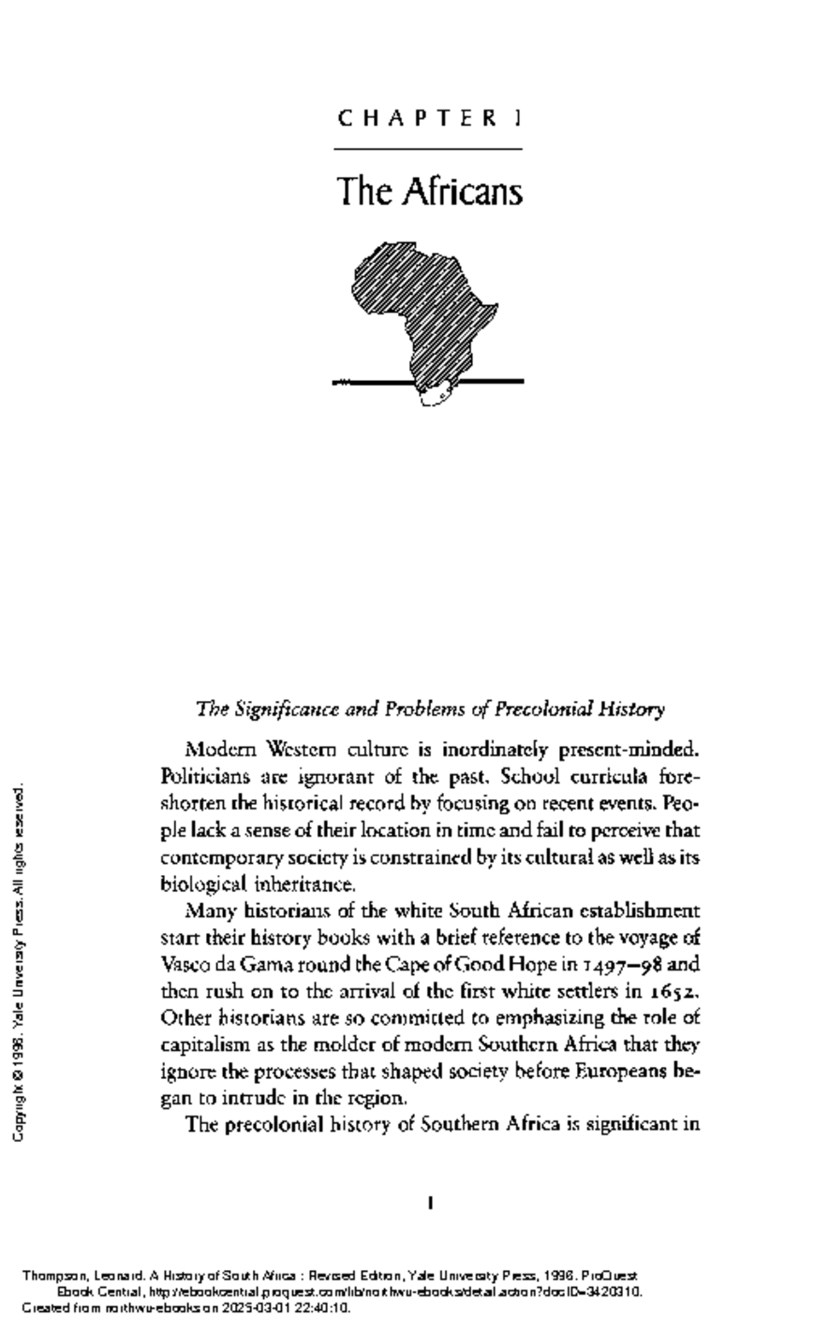 A History of South Africa: Precolonial Significance & Issues (Revised ...