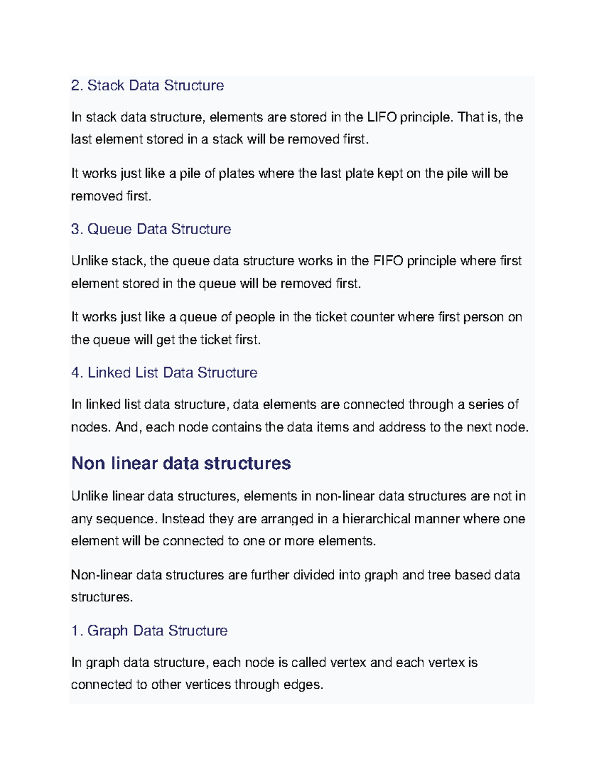 Data Structures Overview: Stack, Queue, Linked List, Graph & Trees ...