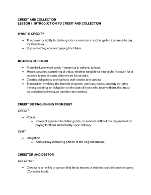 Activity Credit AND Collection - Activity – Module 5. Collection ...