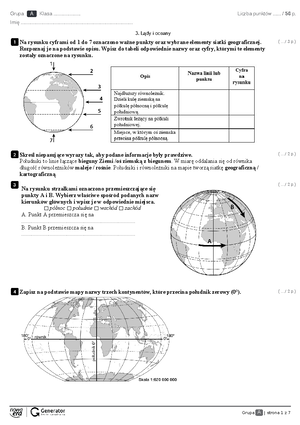 Sprawdzian Geografia Ii Gimnazjum Koniec Roku 2017 www.studocu.com
