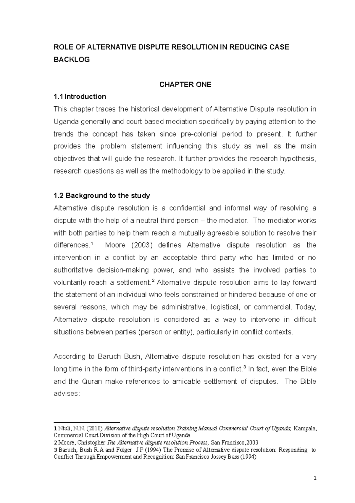 The Role of ADR in Reducing Case Backlog: A Study (ADR I) - Studocu