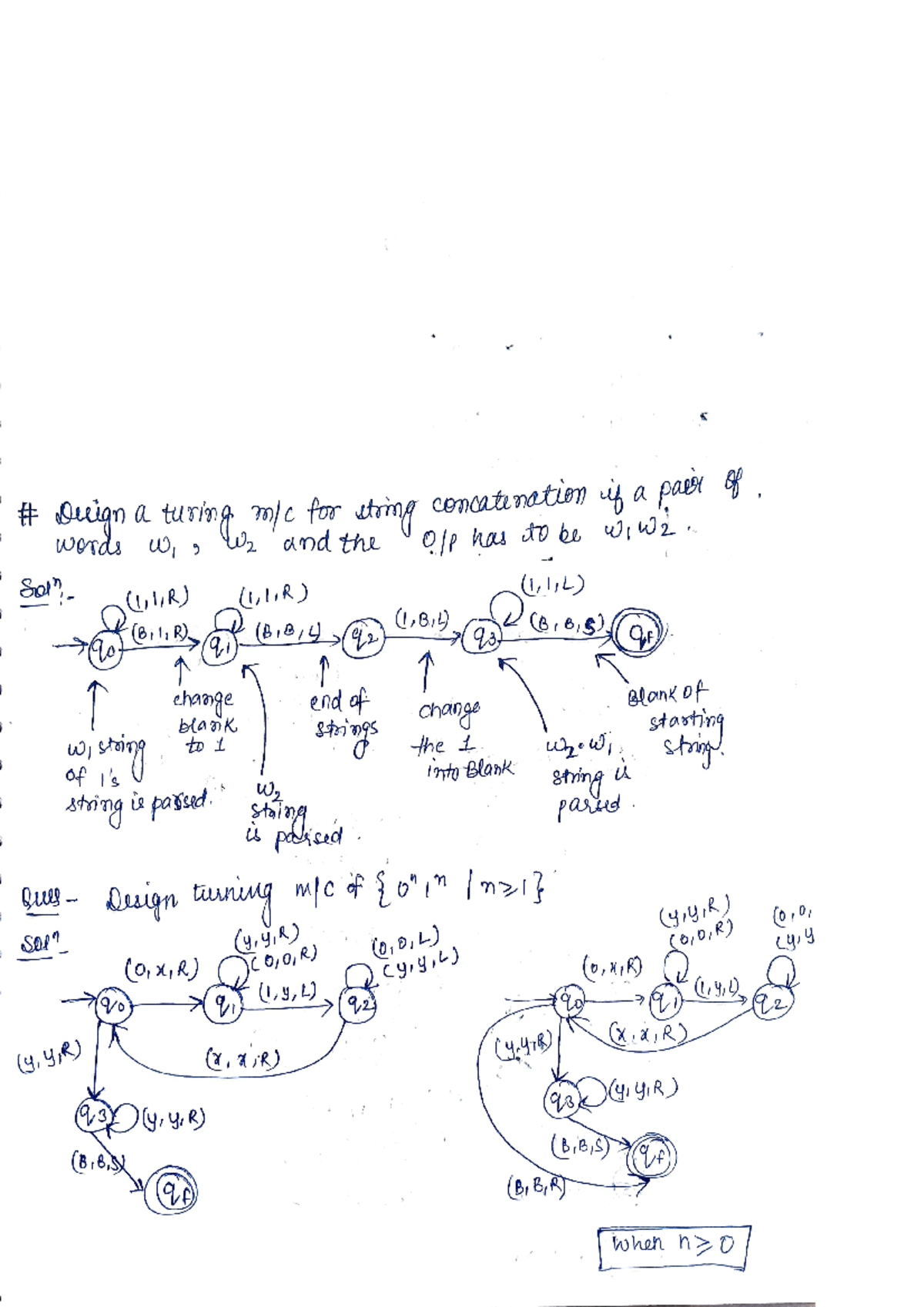 UNIT 5 - Turing Machine Designs for String Operations - Studocu