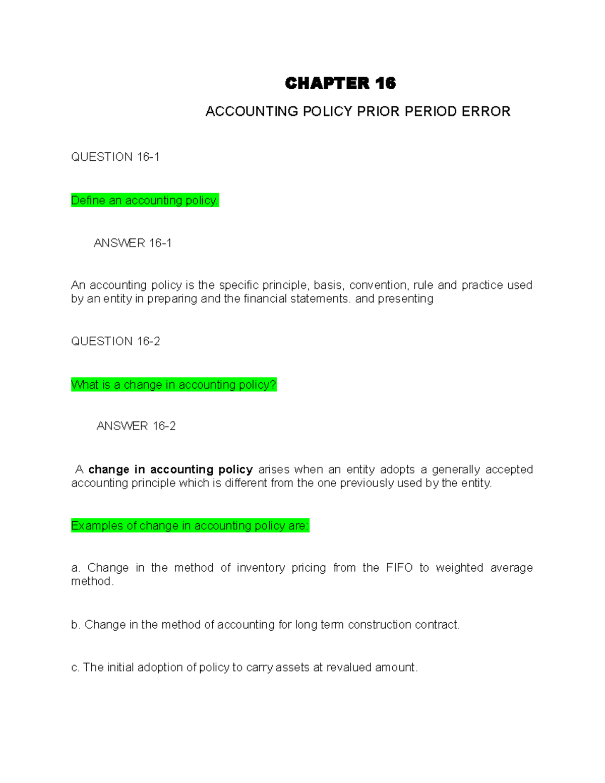 CFAS Chapter 16: Accounting Policy & Prior Period Errors Explained ...
