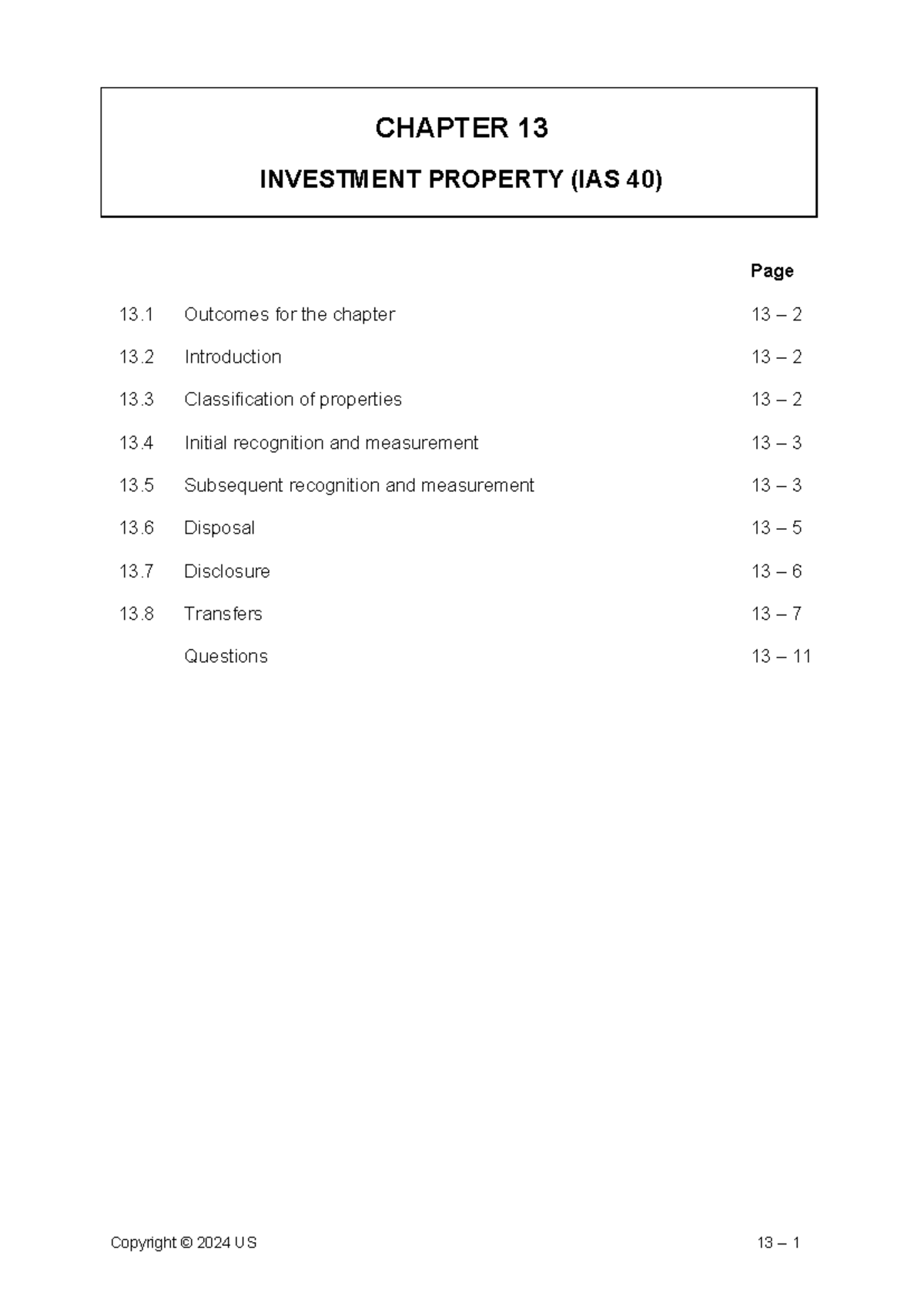 CHAPTER 13: IAS 40 - Investment Property Overview and Key Concepts ...