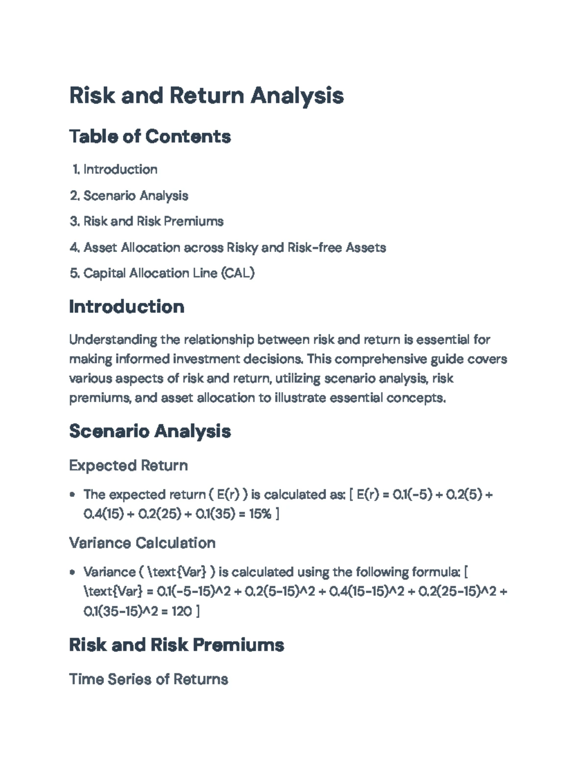 Chapter 6: Efficient Diversification and Portfolio Risk Analysis - Studocu