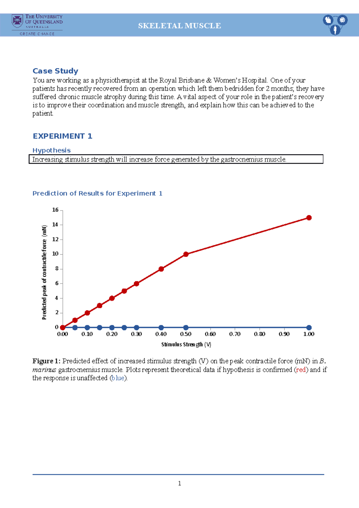 Skeletal Muscle Case Study Report: BIOL1050 Experimental Findings - Studocu
