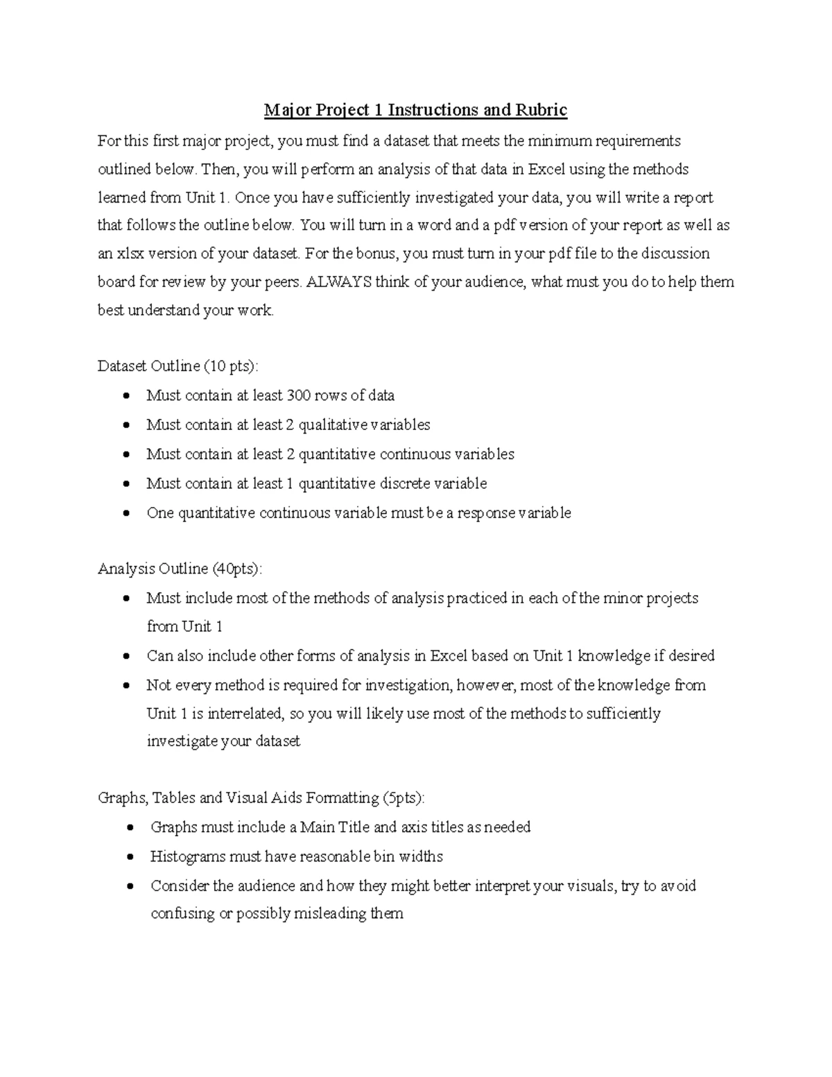 Project 3 Report: Scatterplot Analysis and Regression Statistics - Studocu
