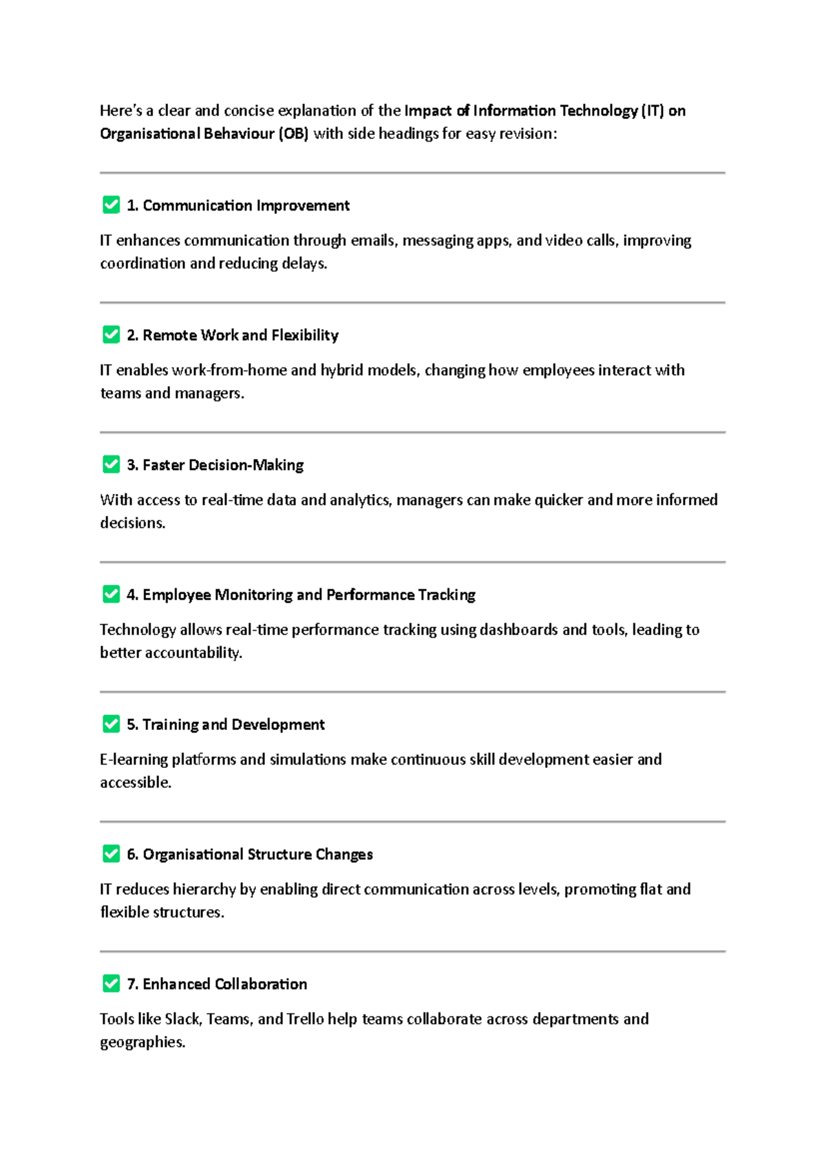 OB 101: Comprehensive Study Guide on Organisational Behaviour Concepts ...