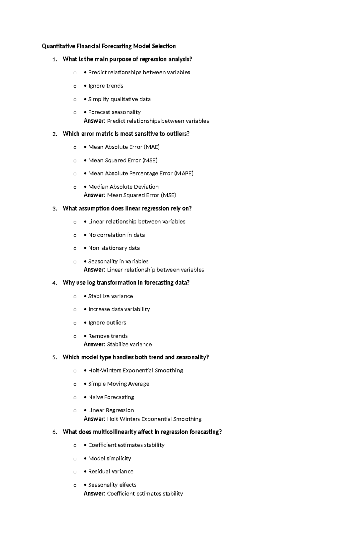 Quantitative Financial Forecasting Model Selection: Key Concepts ...