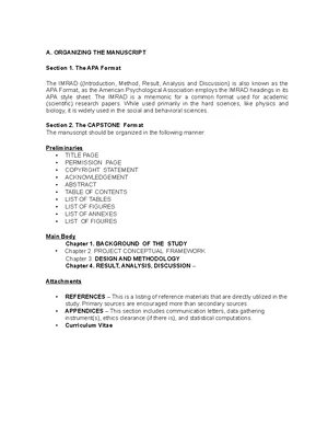 Capstone Research Template for CCDC 2023: APA & IMRAD Guidelines - Studocu