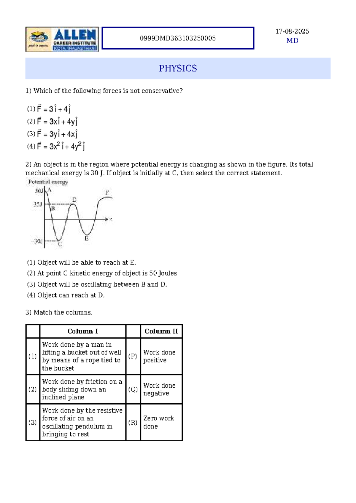 MD PHYSICS - Solution Guide for Exam Preparation - Studocu
