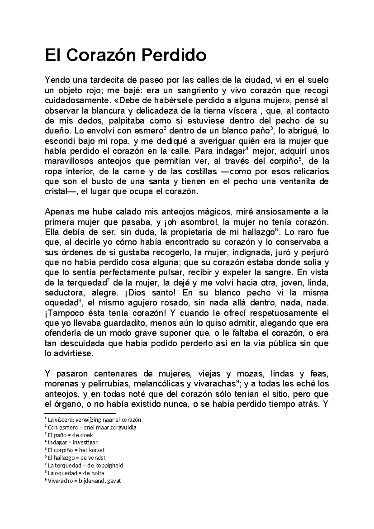 Corazón Perdido: Análisis y Notas con Referencias (Literatura ...