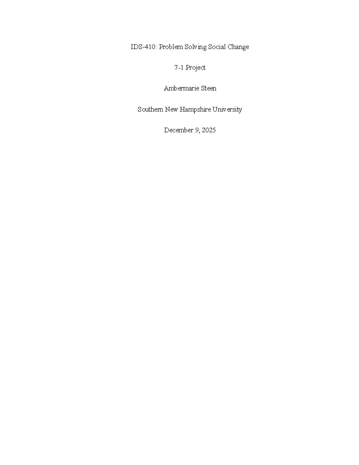 IDS-410 7-1 Project: Addressing Corporate Exploitation in Supply Chains ...