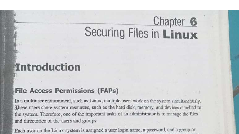 Linux unit-4 - Study material - Chapter 6 Securing Files in Linux ...