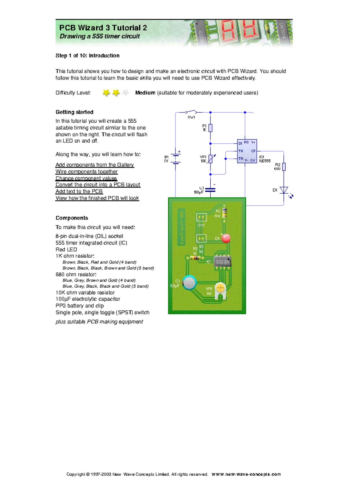 PCB Wizard 3 Tutorial 2: Drawing a 555 Timer Circuit - Studocu