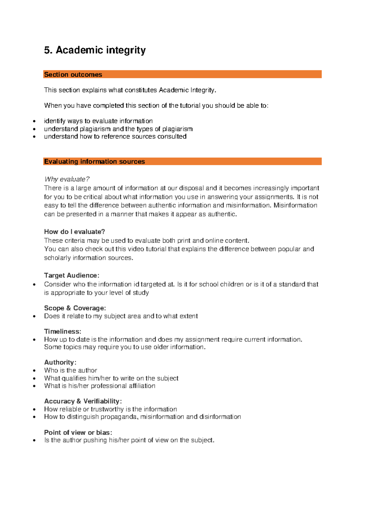 HIV/AIDS: Understanding Academic Integrity and Plagiarism Guidelines ...